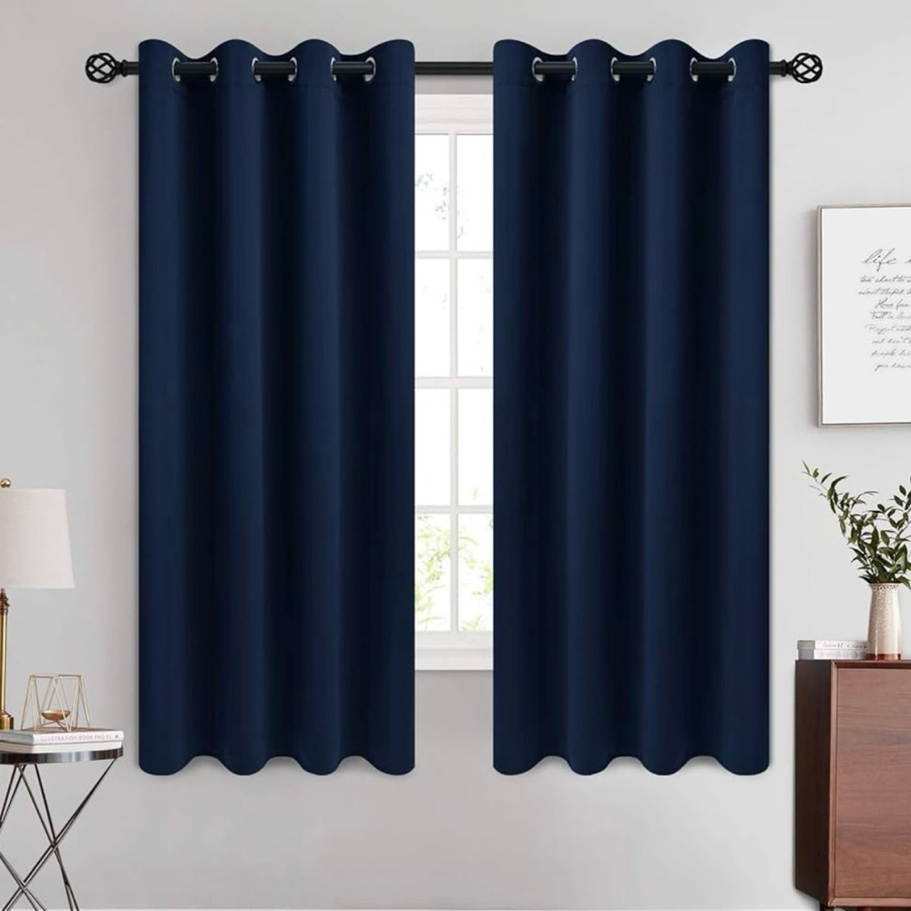 Newport Grommet Window 100 Cotton Solid Curtain Panel 50 X 63